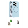 MARSİLYAN™- iPhone 16 Pro Max Kılıf Yankı Form Serisi - Siyah Bilvis Hayalet Cam Ekran Koruyucu + Raze Metal Kamera Lens - CLTM
