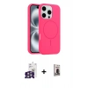 MARSİLYAN™- iPhone 16 Pro Max Kılıf Yankı Form Serisi - Siyah Bilvis Hayalet Cam Ekran Koruyucu + Gümüş Bilvis Titan Kamera Lens