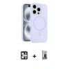 MARSİLYAN™- iPhone 16 Pro Max Kılıf Yankı Form Serisi - Siyah Bilvis Hayalet Cam Ekran Koruyucu + PVD Metal Kamera Lens - GS