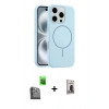 MARSİLYAN™- iPhone 16 Pro Max Kılıf Yankı Form Serisi - Siyah Bilvis Hayalet Cam Ekran Koruyucu + Raze Metal Kamera Lens - SH