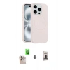 MARSİLYAN™- iPhone 16 Pro Max Kılıf Yankı Form Serisi - Siyah Bilvis Hayalet Cam Ekran Koruyucu + Raze Metal Kamera Lens - NLGY