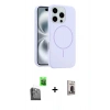 MARSİLYAN™- iPhone 16 Pro Max Kılıf Yankı Form Serisi - Siyah Bilvis Hayalet Cam Ekran Koruyucu + Raze Metal Kamera Lens - SH