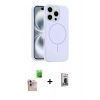 MARSİLYAN™- iPhone 16 Pro Max Kılıf Yankı Form Serisi - Siyah Bilvis Hayalet Cam Ekran Koruyucu + Raze Metal Kamera Lens - NLGY