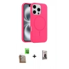 MARSİLYAN™- iPhone 16 Pro Max Kılıf Yankı Form Serisi - Siyah Bilvis Hayalet Cam Ekran Koruyucu + Raze Metal Kamera Lens - CLTM