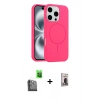 MARSİLYAN™- iPhone 16 Pro Max Kılıf Yankı Form Serisi - Siyah Bilvis Hayalet Cam Ekran Koruyucu + Raze Metal Kamera Lens - SH