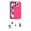 MARSİLYAN™- iPhone 16 Pro Max Kılıf Yankı Form Serisi - Siyah Bilvis Hayalet Cam Ekran Koruyucu + Raze Metal Kamera Lens - NLGY
