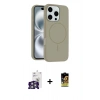 MARSİLYAN™- iPhone 16 Pro Max Kılıf Yankı Form Serisi - Siyah Buffer Cam Ekran Koruyucu + Bilvis Titan Kamera Lens - GS