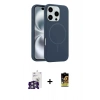MARSİLYAN™- iPhone 16 Pro Max Kılıf Yankı Form Serisi - Siyah Buffer Cam Ekran Koruyucu + Bilvis Titan Kamera Lens - GS