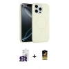 MARSİLYAN™- iPhone 16 Pro Max Kılıf Yankı Form Serisi - Siyah Buffer Cam Ekran Koruyucu + Bilvis Titan Kamera Lens - GS