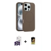 MARSİLYAN™- iPhone 16 Pro Max Kılıf Yankı Form Serisi - Siyah Buffer Cam Ekran Koruyucu + Bilvis Titan Kamera Lens - GS