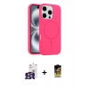 MARSİLYAN™- iPhone 16 Pro Max Kılıf Yankı Form Serisi - Siyah Buffer Cam Ekran Koruyucu + Bilvis Titan Kamera Lens - GS