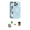 MARSİLYAN™- iPhone 16 Pro Max Kılıf Yankı Form Serisi - Siyah Buffer Cam Ekran Koruyucu + Çöl Titanyum Raze Metal Kamera Lens