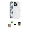 MARSİLYAN™- iPhone 16 Pro Max Kılıf Yankı Form Serisi - Siyah Buffer Cam Ekran Koruyucu + Çöl Titanyum Raze Metal Kamera Lens