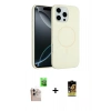 MARSİLYAN™- iPhone 16 Pro Max Kılıf Yankı Form Serisi - Siyah Buffer Cam Ekran Koruyucu + Raze Metal Kamera Lens - NLGY