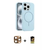 MARSİLYAN™- iPhone 16 Pro Max Kılıf Yankı Form Serisi - Siyah Buffer Cam Ekran Koruyucu + Pers Alüminyum Kamera Lens - CLTM