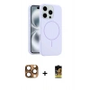 MARSİLYAN™- iPhone 16 Pro Max Kılıf Yankı Form Serisi - Siyah Buffer Cam Ekran Koruyucu + Pers Alüminyum Kamera Lens - CLTM