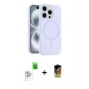 MARSİLYAN™- iPhone 16 Pro Max Kılıf Yankı Form Serisi - Siyah Buffer Cam Ekran Koruyucu + Raze Metal Kamera Lens - BZ