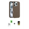MARSİLYAN™- iPhone 16 Pro Max Kılıf Yankı Form Serisi - Siyah Buffer Cam Ekran Koruyucu + Raze Metal Kamera Lens - BZ