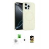 MARSİLYAN™- iPhone 16 Pro Max Kılıf Yankı Form Serisi - Siyah Buffer Cam Ekran Koruyucu + Raze Metal Kamera Lens - BZ
