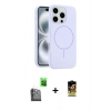 MARSİLYAN™- iPhone 16 Pro Max Kılıf Yankı Form Serisi - Siyah Buffer Cam Ekran Koruyucu + Raze Metal Kamera Lens - SH
