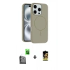 MARSİLYAN™- iPhone 16 Pro Max Kılıf Yankı Form Serisi - Siyah Buffer Cam Ekran Koruyucu + Raze Metal Kamera Lens - SH