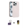 MARSİLYAN™- iPhone 16 Pro Max Kılıf Yankı Form Serisi - Siyah Buffer Cam Ekran Koruyucu + Bilvis Titan Kamera Lens - SH