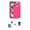 MARSİLYAN™- iPhone 16 Pro Max Kılıf Yankı Form Serisi - Siyah Buffer Cam Ekran Koruyucu + Siyah Raze Metal Kamera Lens