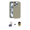 MARSİLYAN™- iPhone 16 Pro Max Kılıf Yankı Form Serisi - Siyah Buffer Cam Ekran Koruyucu + Titanyum Gri Bilvis Titan Kamera Lens