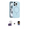 MARSİLYAN™- iPhone 16 Pro Max Kılıf Yankı Form Serisi - Siyah Buffer Hayalet Cam Ekran Koruyucu + Bilvis Titan Kamera Lens - SH