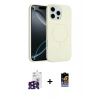 MARSİLYAN™- iPhone 16 Pro Max Kılıf Yankı Form Serisi - Siyah Buffer Hayalet Cam Ekran Koruyucu + Bilvis Titan Kamera Lens - SH