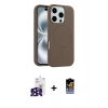 MARSİLYAN™- iPhone 16 Pro Max Kılıf Yankı Form Serisi - Siyah Buffer Hayalet Cam Ekran Koruyucu + Bilvis Titan Kamera Lens - SH