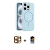MARSİLYAN™- iPhone 16 Pro Max Kılıf Yankı Form Serisi - Siyah Buffer Hayalet Cam Ekran Koruyucu + Pers Alüminyum Kamera Lens - CLTM