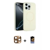 MARSİLYAN™- iPhone 16 Pro Max Kılıf Yankı Form Serisi - Siyah Buffer Hayalet Cam Ekran Koruyucu + Pers Alüminyum Kamera Lens - CLTM