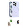 MARSİLYAN™- iPhone 16 Pro Max Kılıf Yankı Form Serisi - Siyah Buffer Hayalet Cam Ekran Koruyucu + Raze Metal Kamera Lens - CLTM
