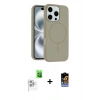 MARSİLYAN™- iPhone 16 Pro Max Kılıf Yankı Form Serisi - Siyah Buffer Hayalet Cam Ekran Koruyucu + Raze Metal Kamera Lens - BZ