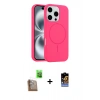 MARSİLYAN™- iPhone 16 Pro Max Kılıf Yankı Form Serisi - Siyah Buffer Hayalet Cam Ekran Koruyucu + Raze Metal Kamera Lens - CLTM