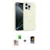 MARSİLYAN™- iPhone 16 Pro Max Kılıf Yankı Form Serisi - Siyah Buffer Hayalet Cam Ekran Koruyucu + Raze Metal Kamera Lens - NLGY