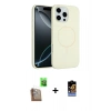 MARSİLYAN™- iPhone 16 Pro Max Kılıf Yankı Form Serisi - Siyah Buffer Hayalet Cam Ekran Koruyucu + Raze Metal Kamera Lens - CLTM