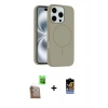 MARSİLYAN™- iPhone 16 Pro Max Kılıf Yankı Form Serisi - Siyah Buffer Hayalet Cam Ekran Koruyucu + Raze Metal Kamera Lens - CLTM