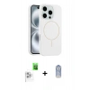 MARSİLYAN™- iPhone 16 Pro Max Kılıf Yankı Form Serisi - Siyah Joko Magic 5D Cam + Raze Metal Kamera Lens - BZ