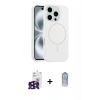 MARSİLYAN™- iPhone 16 Pro Max Kılıf Yankı Form Serisi - Siyah Joko Magic 5D Cam + Bilvis Titan Kamera Lens - SH