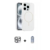 MARSİLYAN™- iPhone 16 Pro Max Kılıf Yankı Form Serisi - Siyah Joko Magic 5D Cam + Pers Alüminyum Kamera Lens - GI
