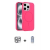 MARSİLYAN™- iPhone 16 Pro Max Kılıf Yankı Form Serisi - Siyah Joko Magic 5D Cam + Pers Alüminyum Kamera Lens - GI