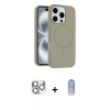 MARSİLYAN™- iPhone 16 Pro Max Kılıf Yankı Form Serisi - Siyah Joko Magic 5D Cam + Pers Alüminyum Kamera Lens - GS