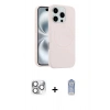 MARSİLYAN™- iPhone 16 Pro Max Kılıf Yankı Form Serisi - Siyah Joko Magic 5D Cam + Pers Alüminyum Kamera Lens - GS