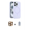 MARSİLYAN™- iPhone 16 Pro Max Kılıf Yankı Form Serisi - Siyah Joko Magic 5D Cam + Pers Alüminyum Kamera Lens - CLTM