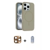 MARSİLYAN™- iPhone 16 Pro Max Kılıf Yankı Form Serisi - Siyah Joko Magic 5D Cam + Pers Alüminyum Kamera Lens - CLTM