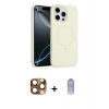 MARSİLYAN™- iPhone 16 Pro Max Kılıf Yankı Form Serisi - Siyah Joko Magic 5D Cam + Pers Alüminyum Kamera Lens - CLTM