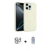 MARSİLYAN™- iPhone 16 Pro Max Kılıf Yankı Form Serisi - Siyah Joko Magic 5D Cam + Pers Alüminyum Kamera Lens - GS