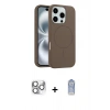 MARSİLYAN™- iPhone 16 Pro Max Kılıf Yankı Form Serisi - Siyah Joko Magic 5D Cam + Pers Alüminyum Kamera Lens - GS
